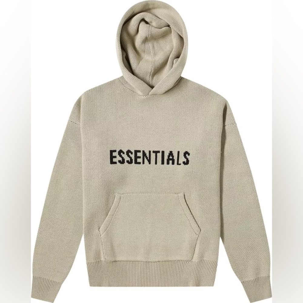 Fear of God Essentials Knit Hoodie 'Olive'